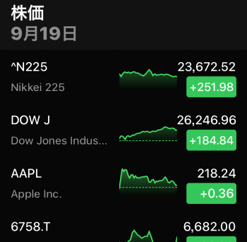 「株価」アプリ