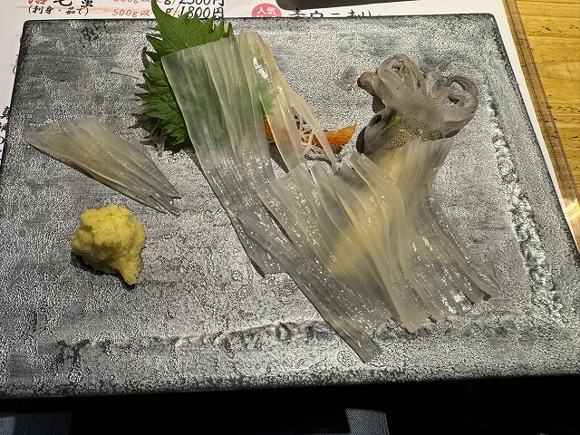 活イカ刺し